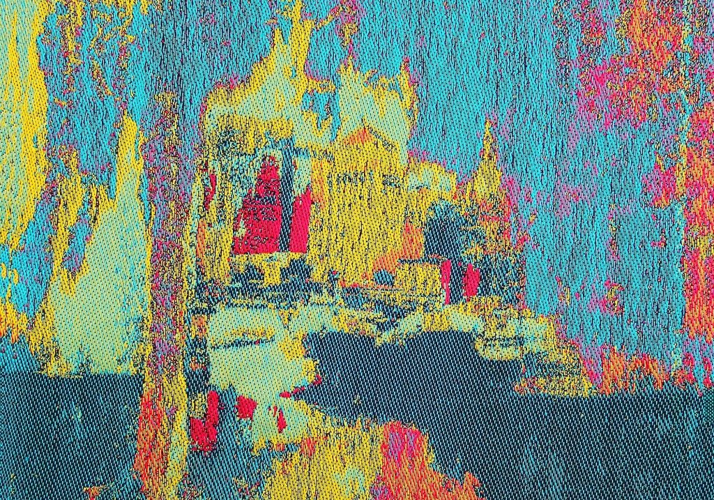 Cotton warp, bamboo weft design